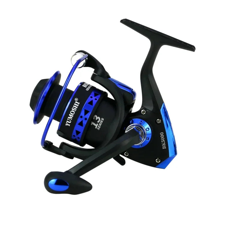 釣りリール スピニング 強力メタルスプール 高速海釣りリール、YUMOSHI BK1000、YUMOSHI BK2000、YUMOSHI BK3000、YUMOSHI BK4000、YUMOSHI BK5000、YUMOSHI BK6000、YUMOSHI BK7000