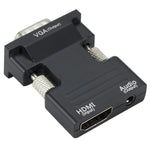 プロジェクター HDMI アダプター オーディオケーブル付き コンピューター HDコンバーター、HDMI to VGA、VGA to HDMI