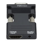 プロジェクター HDMI アダプター オーディオケーブル付き コンピューター HDコンバーター、HDMI to VGA、VGA to HDMI