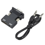 プロジェクター HDMI アダプター オーディオケーブル付き コンピューター HDコンバーター、HDMI to VGA、VGA to HDMI