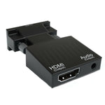 プロジェクター HDMI アダプター オーディオケーブル付き コンピューター HDコンバーター、HDMI to VGA、VGA to HDMI