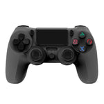 PS4用ワイヤレスBluetoothゲームコントローラー ライトストリップ付き デュアルバイブレーションゲームハンドル ホワイト、ブラック、レッド、ブルー、グリーン、ローズレッド、レター、ライン、ファイアゴースト、カートゥーン、ハルク、スケルトン、ギア、ライトニング、フレーム、クラウド、バースト、木目、スター レッド