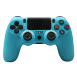 PS4用ワイヤレスBluetoothゲームコントローラー ライトストリップ付き デュアルバイブレーションゲームハンドル ホワイト、ブラック、レッド、ブルー、グリーン、ローズレッド、レター、ライン、ファイアゴースト、カートゥーン、ハルク、スケルトン、ギア、ライトニング、フレーム、クラウド、バースト、木目、スター レッド