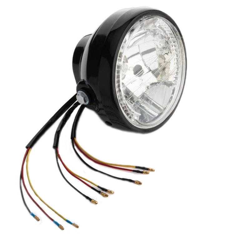 Motorcycle 7 Inch LED Headlamp Angel Ring Steering Function With Bracket, PE-D7inS01TZ 28-36MM
