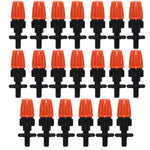 20個セット TF-118 園芸灌漑点滴灌漑システムセットアクセサリー 6mmシングルフック接続 4/7mm毛細管（オレンジ）