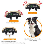 USB充電式防水犬用吠え首輪 振動とビープ音付き、ゴールド