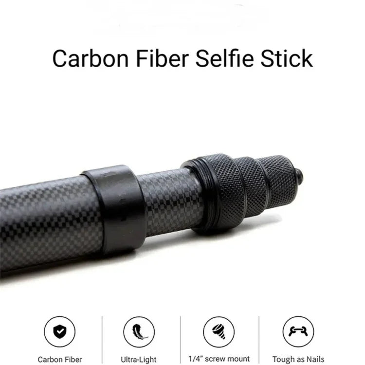カーボンファイバー延長モノポッド インビジブル自撮り棒 Insta360 / DJI Action / GoPro / Xiao Yiスポーツカメラ用、1.5m、3m、5m