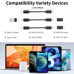 HE-C098 多機能USBアダプター充電ケーブルキット メイクアップミラー＆スマホホルダー付き、HE-C098 ブラック、HE-C098 ホワイト