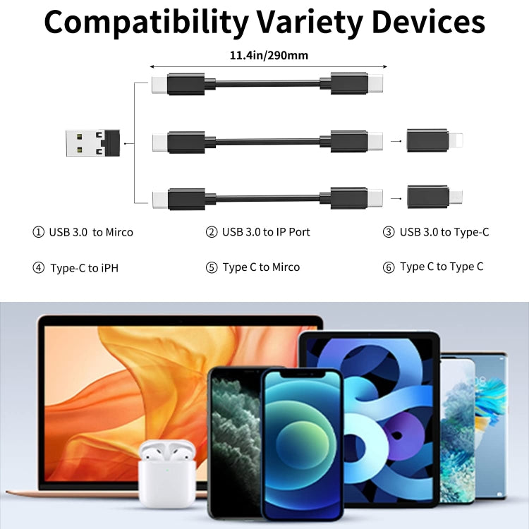 HE-C098 多機能USBアダプター充電ケーブルキット メイクアップミラー＆スマホホルダー付き、HE-C098 ブラック、HE-C098 ホワイト