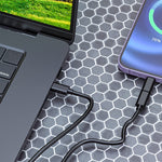 HE-C098 多機能USBアダプター充電ケーブルキット メイクアップミラー＆スマホホルダー付き、HE-C098 ブラック、HE-C098 ホワイト