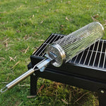ハンドル付きアップグレード BBQケージ ステンレス製バーベキューバスケット、30cm＋ハンドル18cm