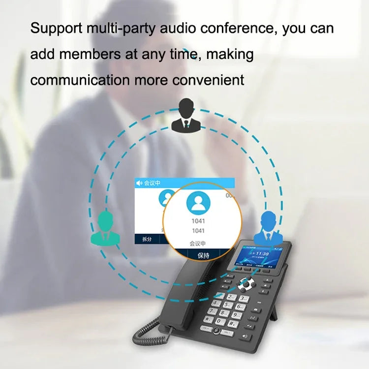 S135 PSTN+SIPデュアルモード録音スマートフォン 6方向VOIPネットワーク電話 IP電話、S135