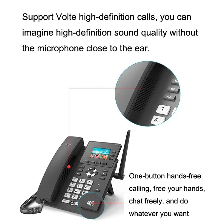 S01 スマートVOIPネットワーク電話 4Gフルネットコム SIP音声会議 ビジネスオフィス用ワイヤレス固定電話、S01