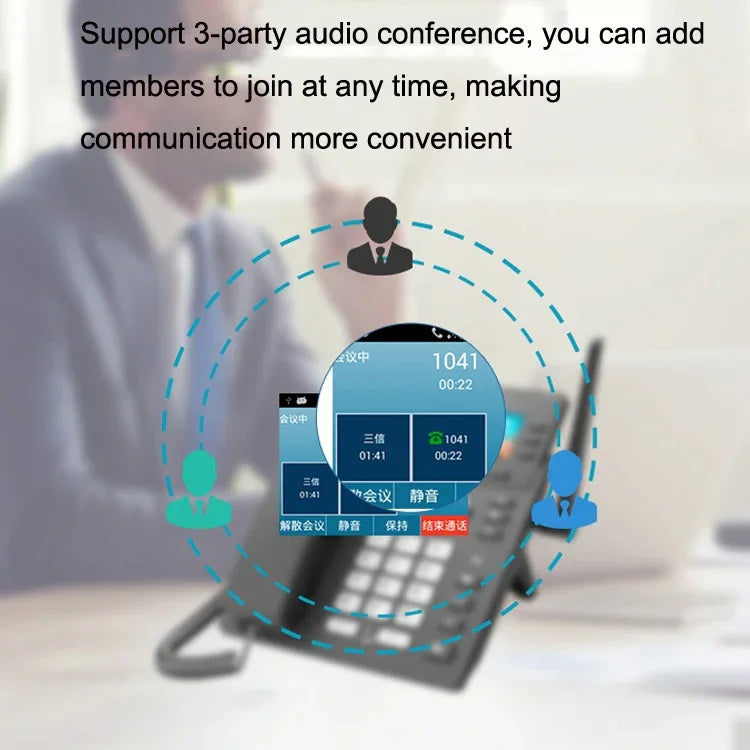 S01 スマートVOIPネットワーク電話 4Gフルネットコム SIP音声会議 ビジネスオフィス用ワイヤレス固定電話、S01