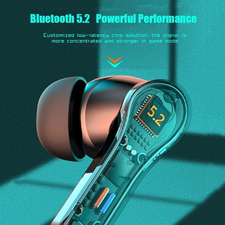 N35 TWSカラフルライトインイヤー低遅延ワイヤレスBluetoothゲームイヤホン、デジタルディスプレイ、非デジタルディスプレイ