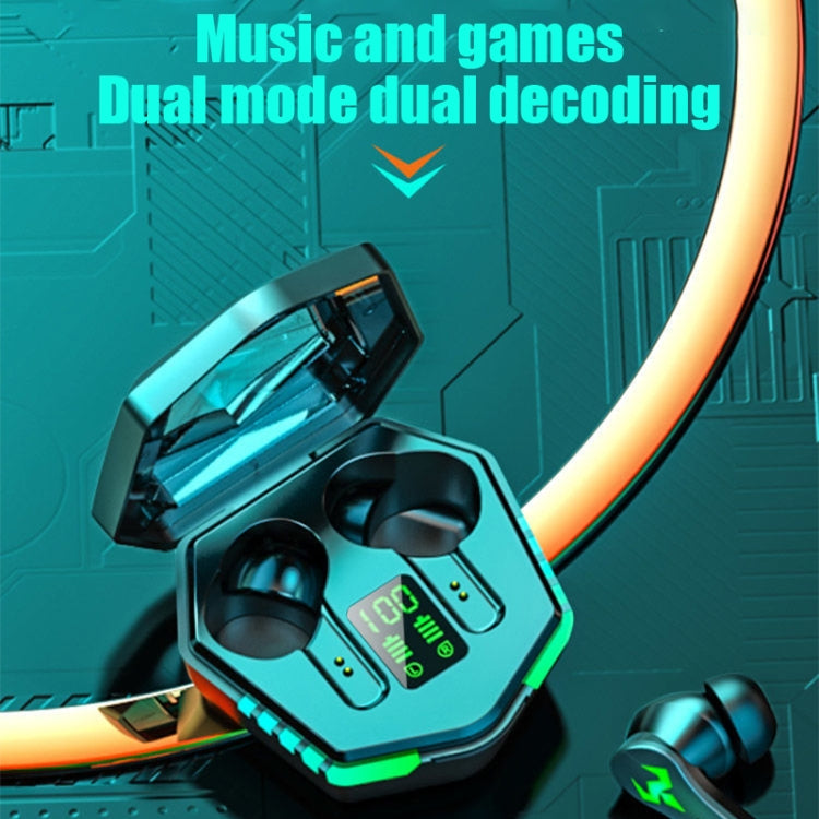 N35 TWSカラフルライトインイヤー低遅延ワイヤレスBluetoothゲームイヤホン、デジタルディスプレイ、非デジタルディスプレイ