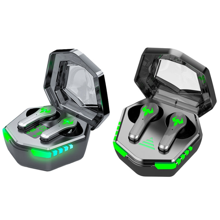 N35 TWSカラフルライトインイヤー低遅延ワイヤレスBluetoothゲームイヤホン、デジタルディスプレイ、非デジタルディスプレイ