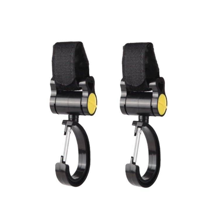 2個セットユニバーサルベビーストローラーフックアクセサリー 360度粘着フック、粘着フック（ピンク）、粘着フック（イエロー）、粘着フック（ブラック）