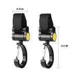 2個セットユニバーサルベビーストローラーフックアクセサリー 360度粘着フック、粘着フック（ピンク）、粘着フック（イエロー）、粘着フック（ブラック）