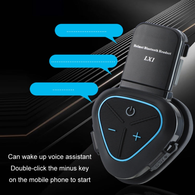 LX1 オートバイ用ハーフヘルメット 防水 ワイヤレス5.3 Bluetoothヘッドセット、英語