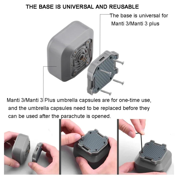 DJI Mavic Air 2 / 2S / Mavic 3用パラシュート 安全性向上、Manti 3、Manti 3 Plus、Manti 3交換用アンブレラキャビン、Manti 3 Plus交換用アンブレラキャビン