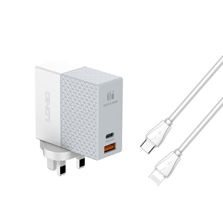 LDNIO A2620C 65W ユニバーサル電話・タブレット充電器 Type-C/USB-Cポート 急速充電器、65W EUプラグ、65W UKプラグ、65W USプラグ