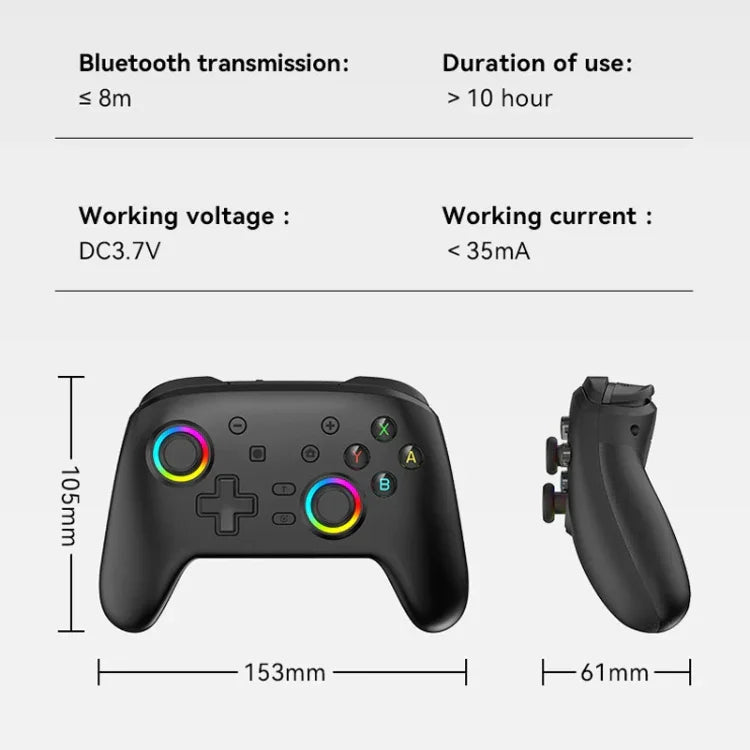 Nintendo Switch / Switch PRO用 ワイヤレスBluetooth 体感振動ゲームパッド, ブラックゴールド, ホワイトグリーン, ブラック, ホワイト