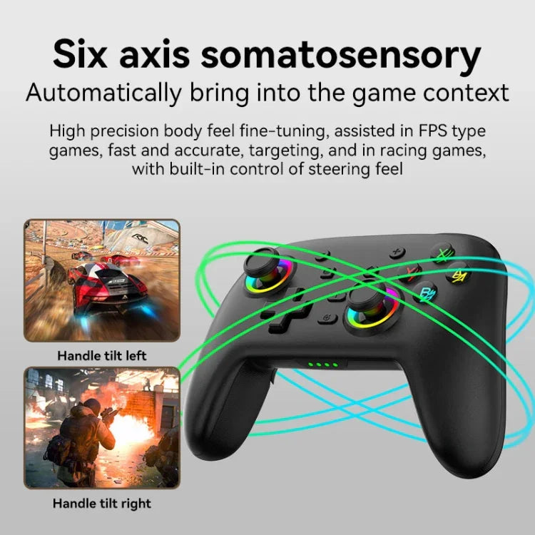 Nintendo Switch / Switch PRO用 ワイヤレスBluetooth 体感振動ゲームパッド, ブラックゴールド, ホワイトグリーン, ブラック, ホワイト