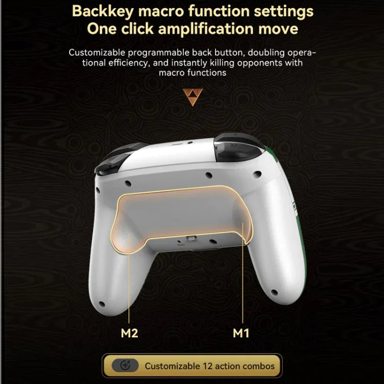 Nintendo Switch / Switch PRO用 ワイヤレスBluetooth 体感振動ゲームパッド, ブラックゴールド, ホワイトグリーン, ブラック, ホワイト