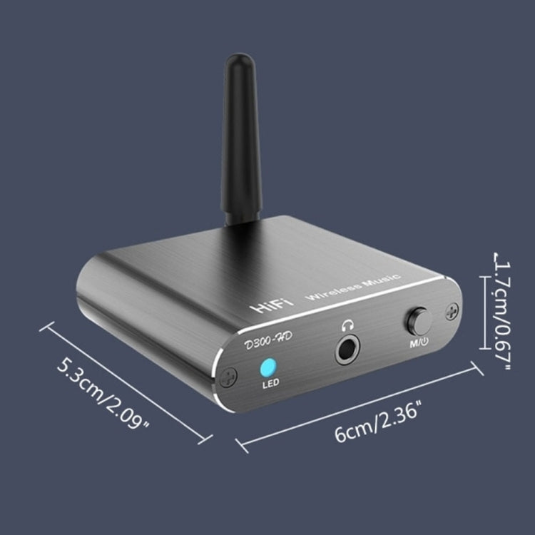 Bluetooth 5.2オーディオレシーバー 3.5MM AUX 同軸 光ファイバー APTX HD Bluetoothアダプター、D300