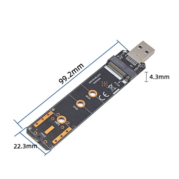 ENCNVME-R33 USB 3.2 Gen 2 10GbpsからNVMe M.2 SSDアダプター RTL9210チップ搭載 Mキー M2 NVMe用、ENCNVME-R33