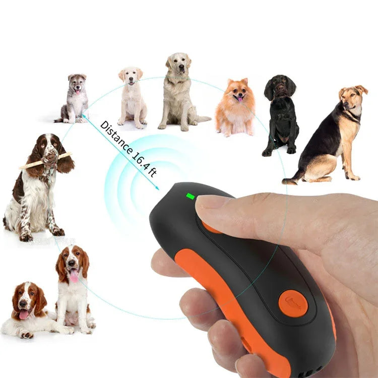 超音波ペットトレーナー ハンドヘルドソニック犬よけ 携帯用電子犬用トレーナー、D2