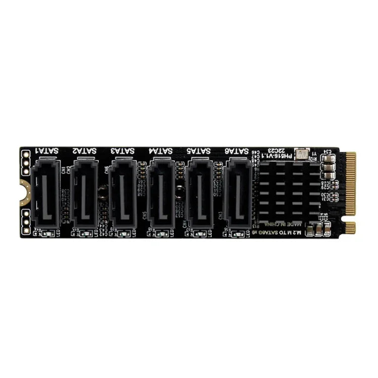 M2 M-EKY PCIE3.0からSATA6G転送拡張カード 6ポートハードディスク拡張アダプターカード、6ポート
