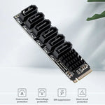 M2 M-EKY PCIE3.0からSATA6G転送拡張カード 6ポートハードディスク拡張アダプターカード、6ポート