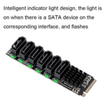 M2 M-EKY PCIE3.0からSATA6G転送拡張カード 6ポートハードディスク拡張アダプターカード、6ポート
