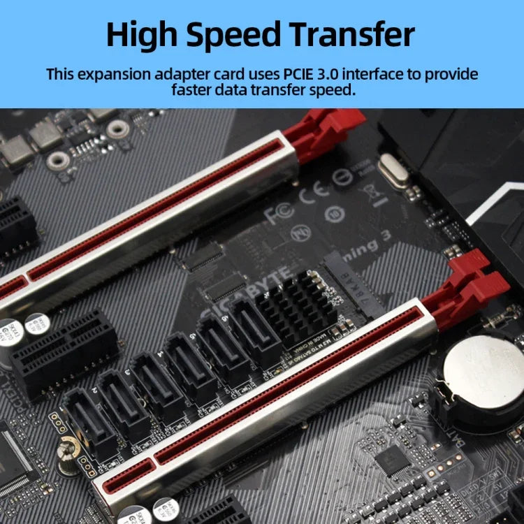 M2 M-EKY PCIE3.0からSATA6G転送拡張カード 6ポートハードディスク拡張アダプターカード、6ポート