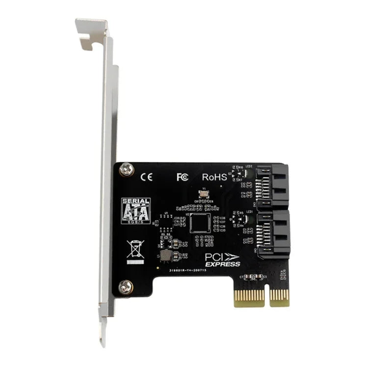 PCIE 2ポート SATA 3.0 拡張カード 6Gbps コンピュータデスクトップシャーシ変換カード