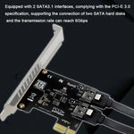 PCIE 2ポート SATA 3.0 拡張カード 6Gbps コンピュータデスクトップシャーシ変換カード