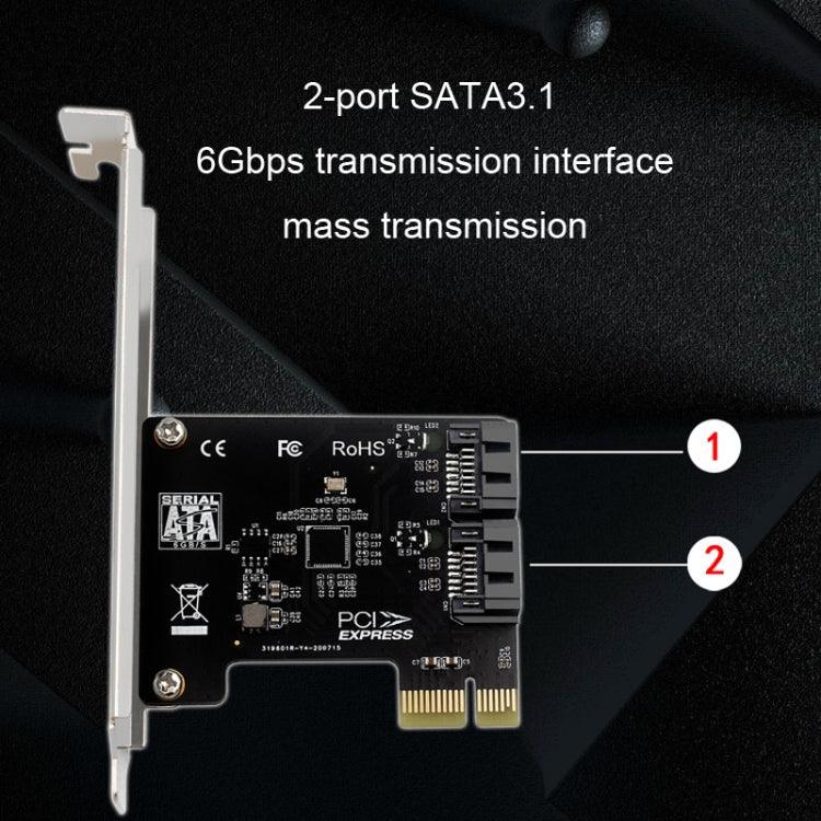 PCIE 2ポート SATA 3.0 拡張カード 6Gbps コンピュータデスクトップシャーシ変換カード
