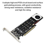 PCI-E X16 から M.2 Mキー NVME X4 SSD RAIDアレイ拡張アダプター 2242/2260/2280/22110対応、PH44Plus