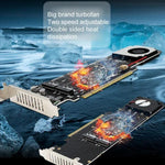 PCI-E X16 から M.2 Mキー NVME X4 SSD RAIDアレイ拡張アダプター 2242/2260/2280/22110対応、PH44Plus