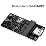 M.2 NVMEハードディスクボックス転送カード RTL9210Bチップ タイプ-C / USB-C USB3.1 Gen2 10Gbps