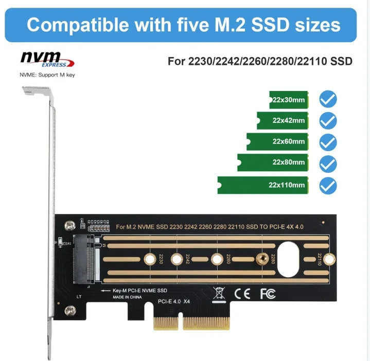 2個セット M.2 ライザーカード NVMe SSD から PCI-E X4 4.0 GEN4