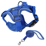 ペットベストハーネス＋牽引ロープセット 反射性通気性犬猫用ハーネス、S、M、L、XL