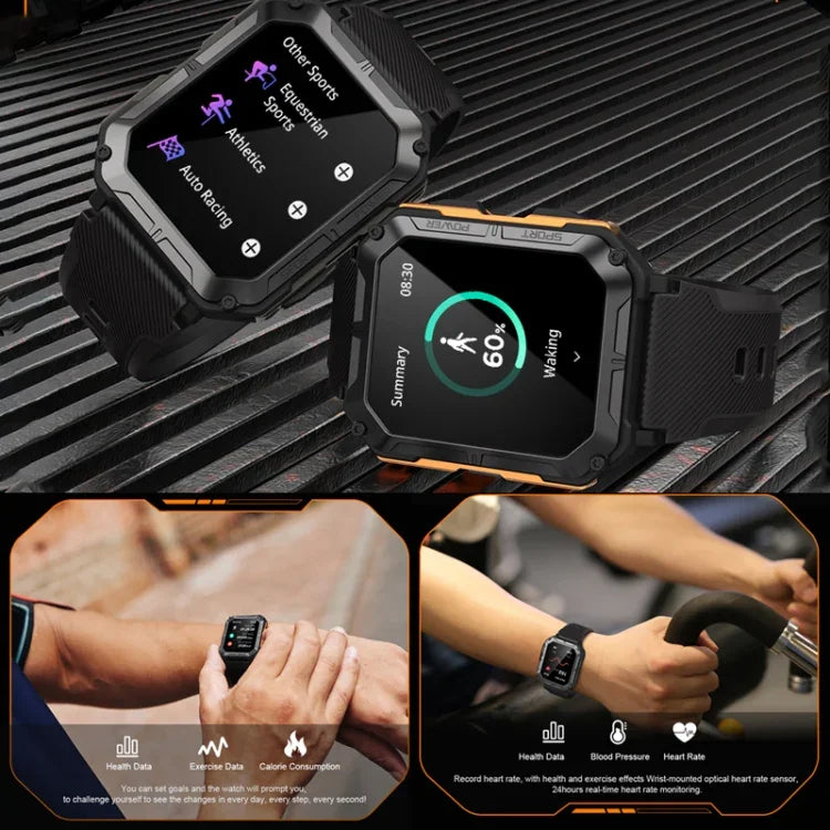 C20 Pro 1.83インチ IP68防水 Bluetooth通話対応 三防スマートスポーツウォッチ