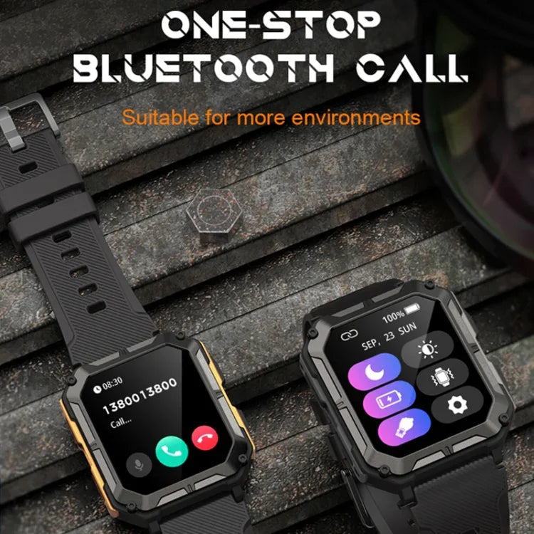 C20 Pro 1.83インチ IP68防水 Bluetooth通話対応 三防スマートスポーツウォッチ