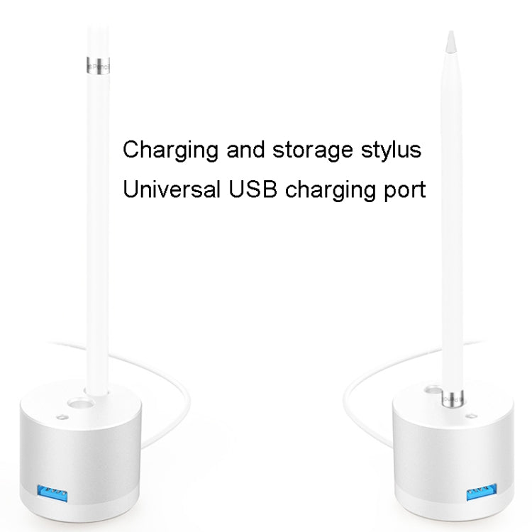 Apple Pencil 1用 USB充電アダプタ メタルベース LEDインジケーター付き、A48 シルバー、A48 ブラック、A48 ローズゴールド