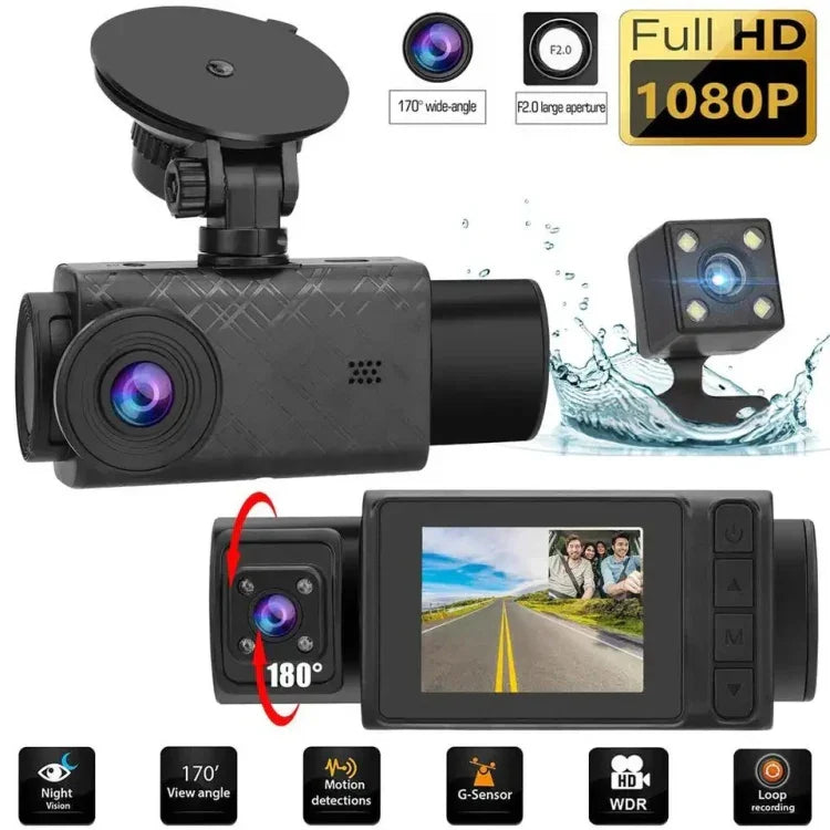 2インチスクリーン 3録画 1080Pドライビングレコーダー、G12