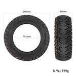 Ulip 10 x 3.0 10インチ電動スクーター用厚手オフロードチューブレスタイヤ Dualtron Zero 10X、Kaabo Wolf Warrior、Kaabo Mantis 10対応 ガスノズルなし、ガスノズル付き
