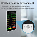 PM2.5/PM10 空気質検出器 室内空気質モニター、6-in-1 空気質検出器 ホワイト、6-in-1 空気質検出器 ブラック